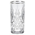 Lorren Home Trends Reagan Crystal Glass With Silver Band Design Set Of 4