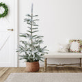 4.5 Flocked Noble Fir Artificial Christmas Tree Unlit