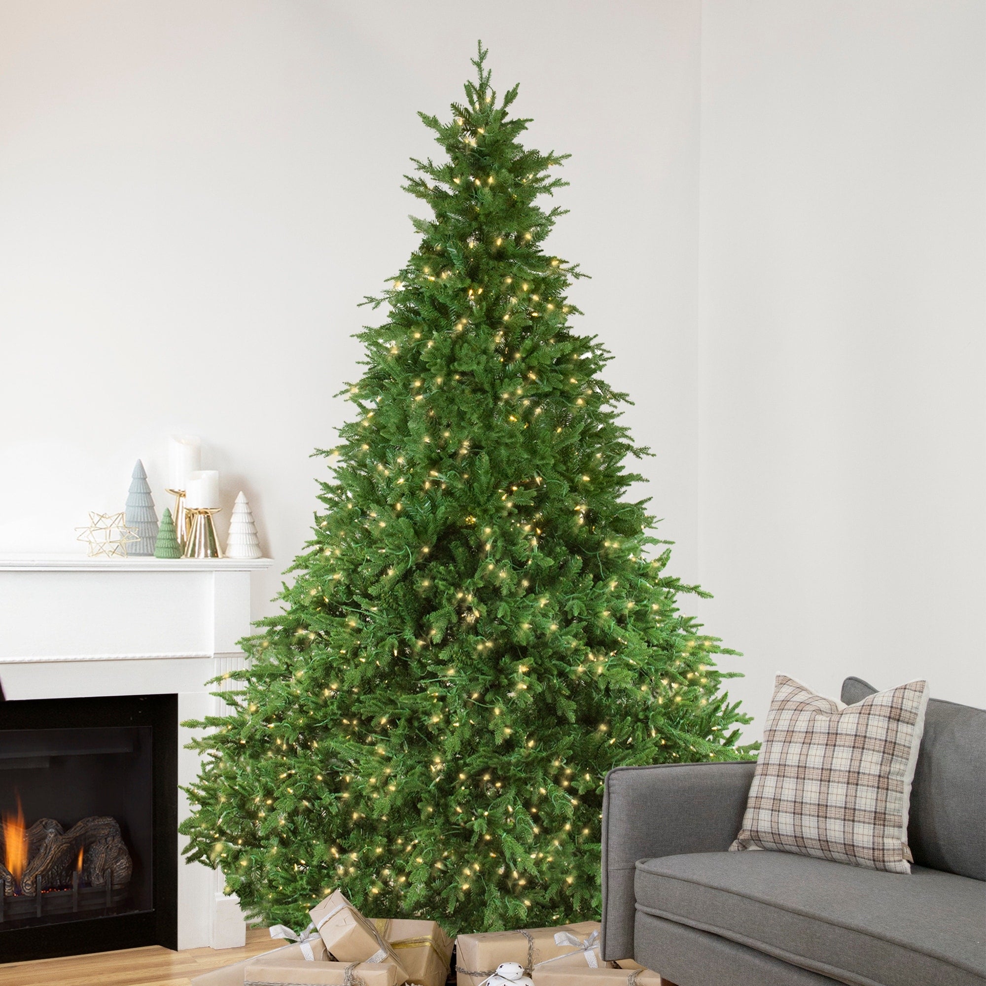 9 Pre Lit Led Instant Connect Minnesota Balsam Fir Artificial Christmas Tree