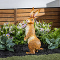 Realistic Bunny Metal Garden Statue 25 H