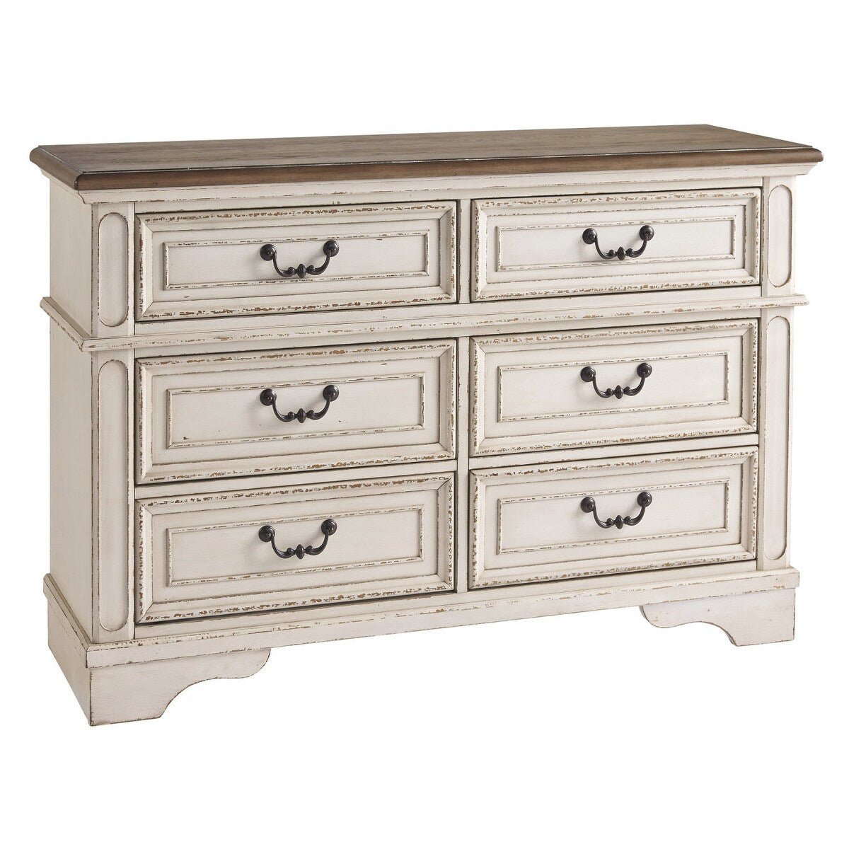 Signature Design By Ashley Realyn Chipped White Wood Casual Style Youth Dresser