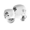 Rebecca 16Pc Soft Square Porcelain Dinnerware Set