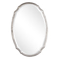 The Gray Barn Wilset Hammered Silver Oval Wall Mirror