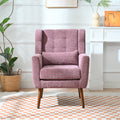 Reception Chair Purple Side Chair Padded Chair Office Chair Lobby Chair With Wood Legs Corner Chair Leisure Chair