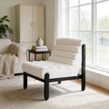 Reception Chair Side Chair Accent Chair With Wood Frame Reading Chair Lounge Chair White Black Dressing Chair