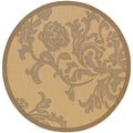 Recife Rose Lattice Natural And Cocoa Area Round Rug 76 X 76