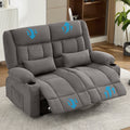 Recliner Loveseat With Cup Holders For Living Room Love Seat Manual Oversized Recliner With Ergonomic Side Pocket For Adult