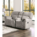 Reclining Loveseat Center Console 1Pc Wireless Charging Ports