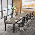 Rectangle 13Ft Large Conference Table Set Of 2 78.74 Inch Meeting Seminar Table Long Business Table