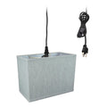 Rectangular 1 Light Swag Plug In Pendant Hanging Lamp 6.5X12 6.5X12 X 9 Textured Oatmeal