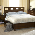 Rectangular Cutout 4 Drawer Chocolate Brown Storage Bed