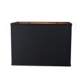 Rectangular Drum Lampshade 16X10 16X10 X 11 Black Fabric
