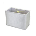 Rectangular Drum Lampshade 6.5X12 6.5X12 X 9 Bavarian Gray Fabric