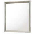 Rectangular Molded Wooden Frame Dresser Top Mirror Antique Silver
