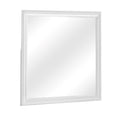 Rectangular Molded Wooden Frame Dresser Top Mirror White And Silver