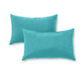 Rectangular Outdoor 12 Inch X 19 Inch Teal Accent Pillow Set Of 2 19 X12