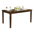 Rectangular Shape Wooden Dining Table With Tapered Legs Oak Brown