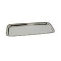 Rectangular Stainless Steel Tray With Designer Rim 15X6