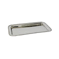 Rectangular Stainless Steel Tray With Designer Rim 17X9.5