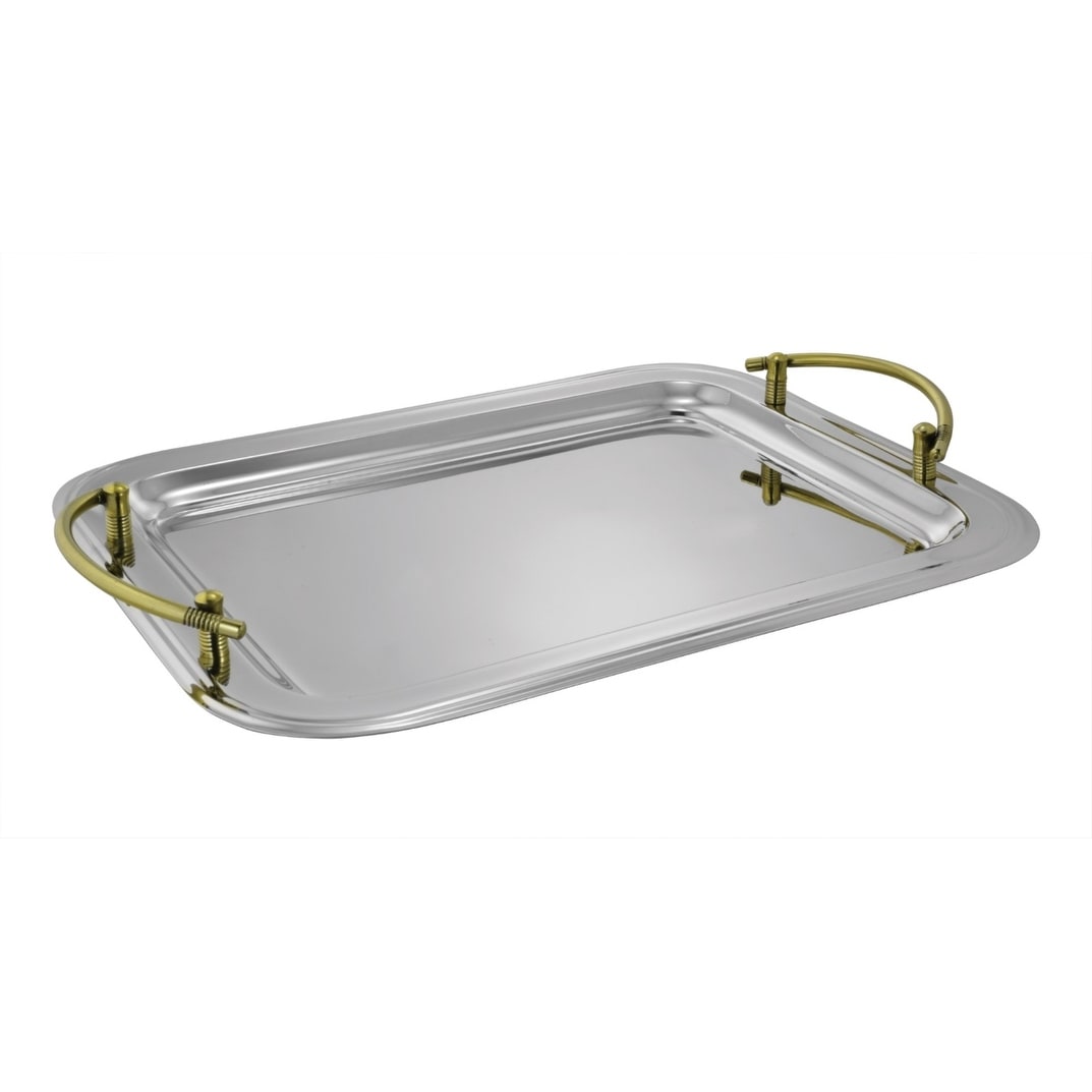 Rectangular Tray With Handles 16.5X13