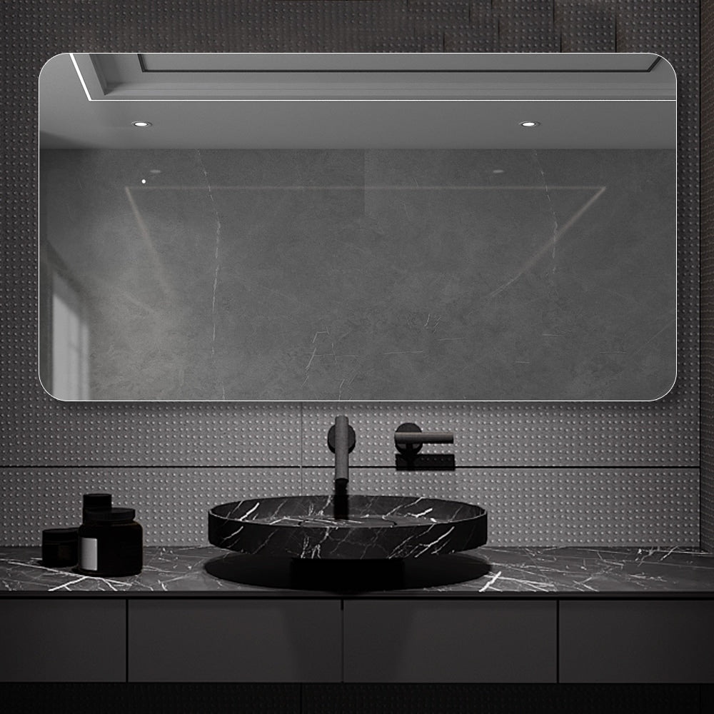 Rectangular Wall Mounted Mirror For Bathroom Anti Fog Waterproof