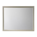 Rectangular Wood Encased Dresser Top Mirror Champagne Silver