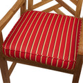 Red Gold Stripe Indoor Outdoor 20 Inch Chair Cushion With Sunbrella Fabric