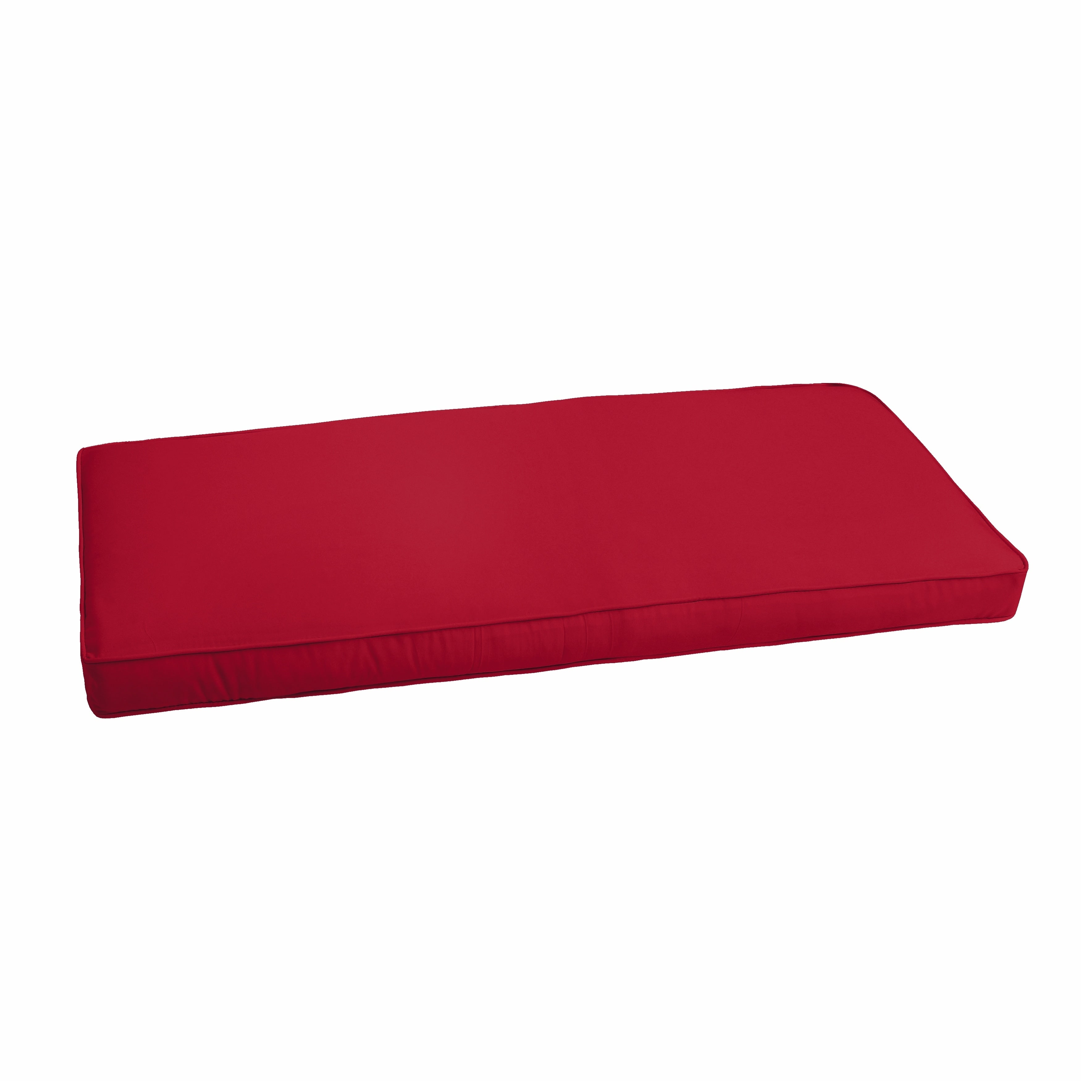 Red Indoor Outdoor Corded Bench Cushion