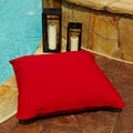 Red Indoor Outdoor 26 Inch Square Floor Pillow