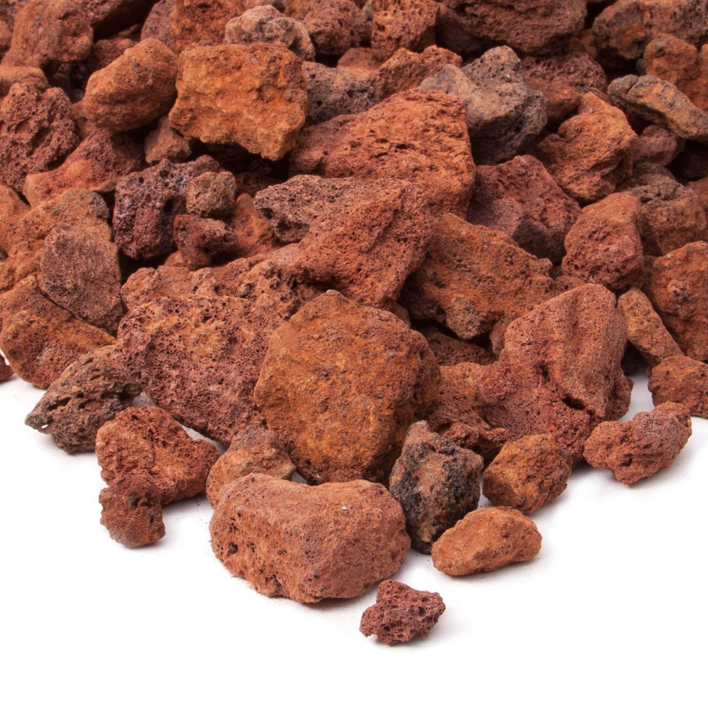 Red Lava Rock By Real Flame