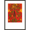 Red Madonna By Tamara Adams Wood Framed Wall Art Print