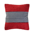 Red Nautical Striped Throw Pillow