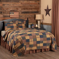 Red Primitive Bedding Antique Patch Quilt Set Cotton Patchwork Quilt Sham