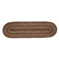 Vhc Burgundy Tan Jute Red Primitive Classic Country Flooring Rect Stair Tread With Latex 8 Inch X 28 Inch