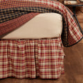 Red Rustic Bedding Vhc Beckham Plaid Bed Skirt Cotton Gathered