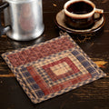 Vhc Millsboro Burgundy Red Rustic Lodge Tabletop Kitchen Patch Pot Holder With Pocket