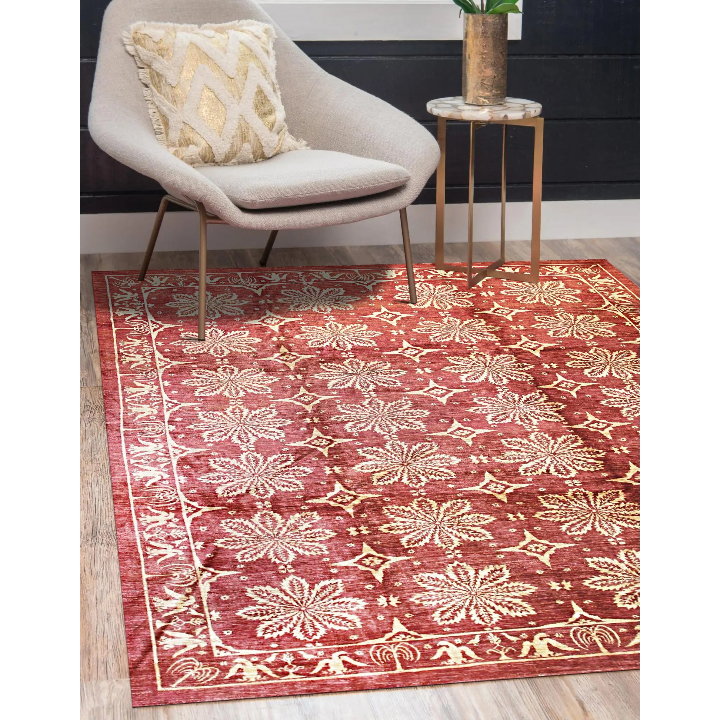 Red Transitional Turkish Knot Rug 103 X 1311 103 X 1311
