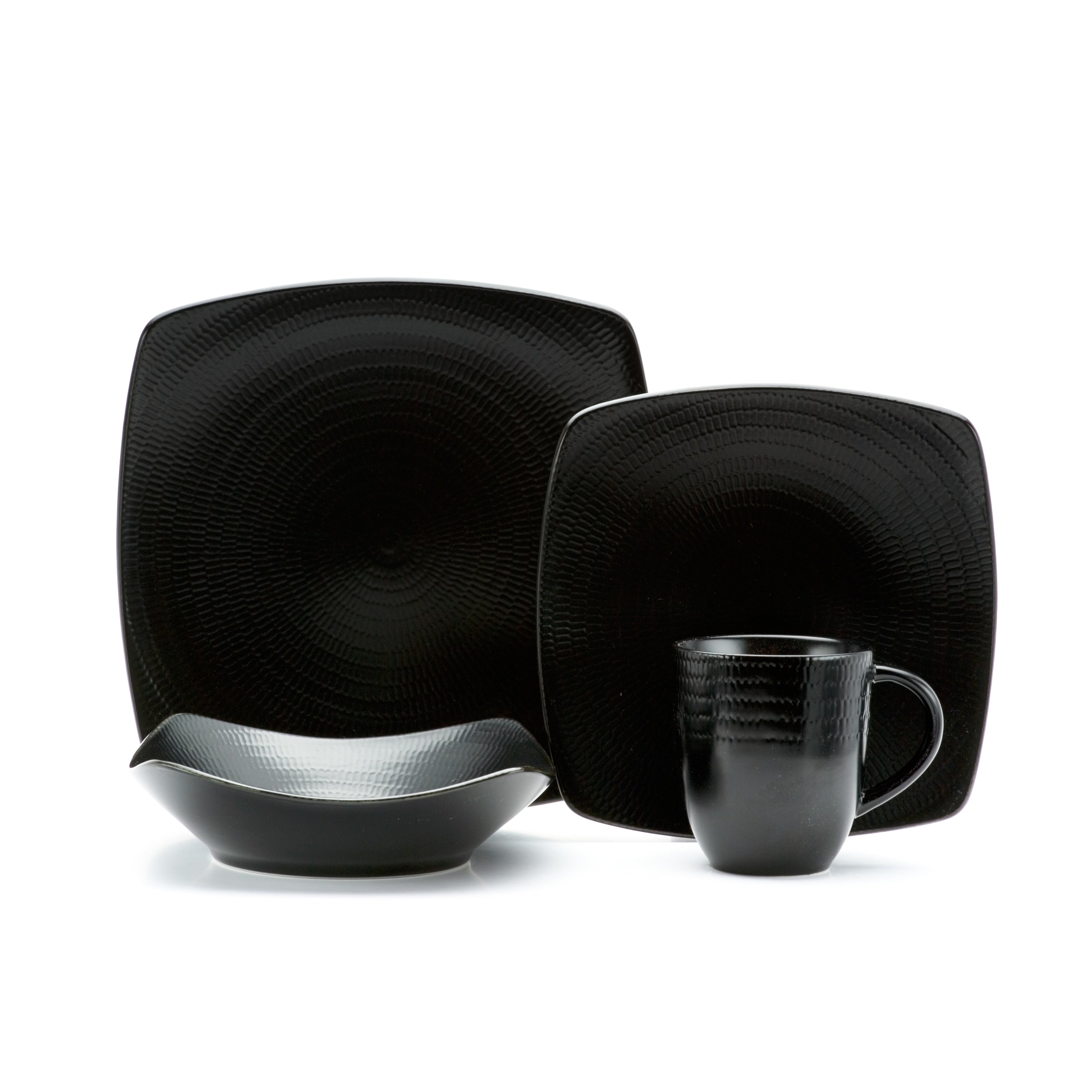 Red Vanilla Black Rice 16 Piece Dinnerware Set