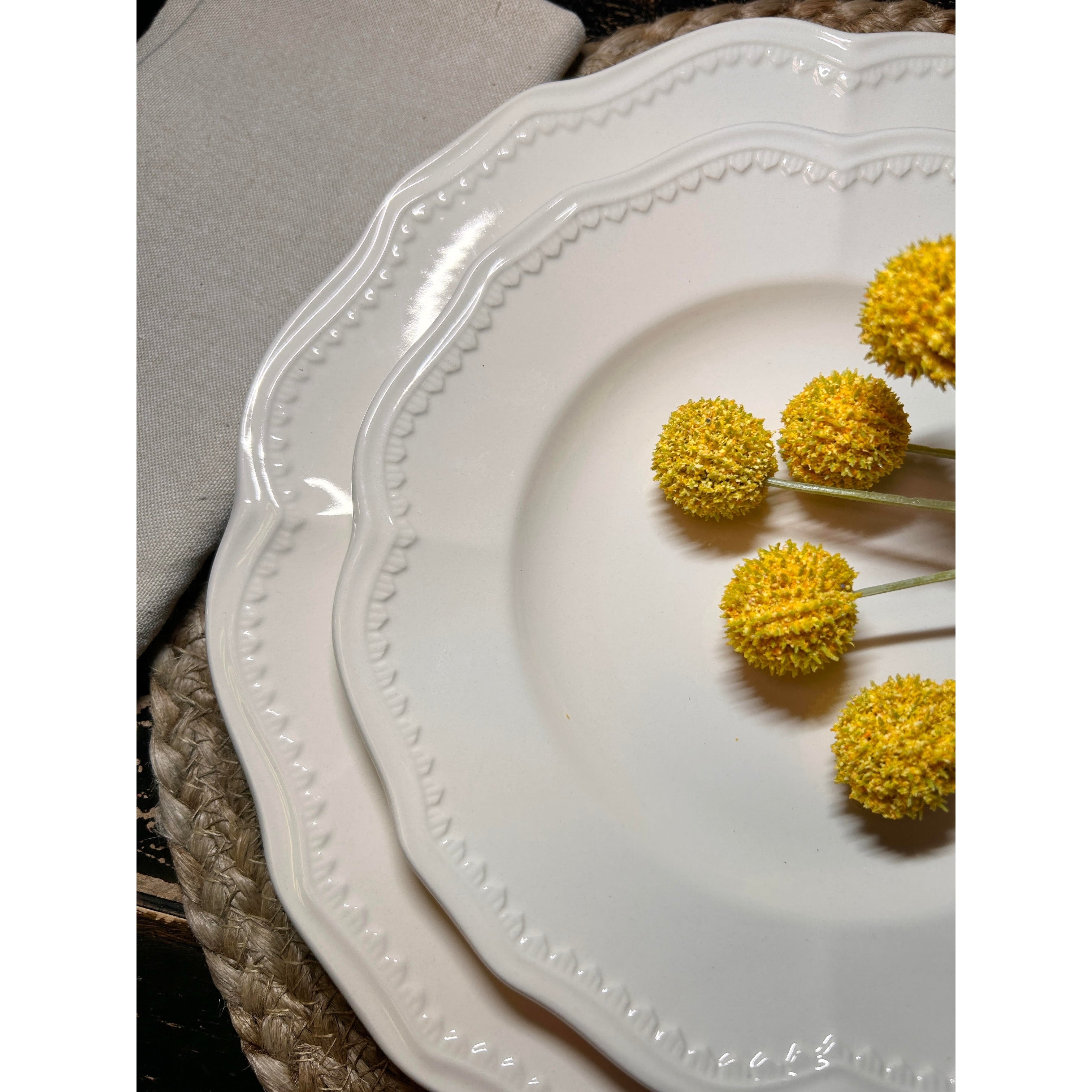 Classic White Salad Plates 8.75 Set Of 4