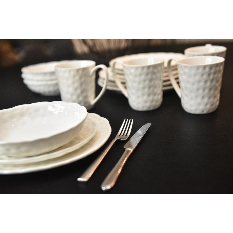 Vanilla Marble Dinner Plates 10.25 Set Of 6