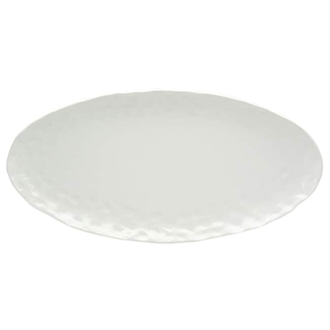 Vanilla Marble Oval Tray 18 X 9