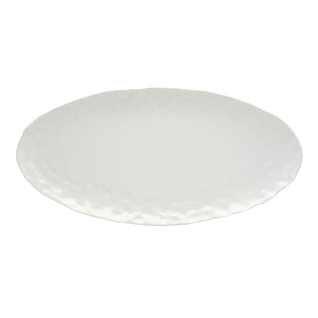 Vanilla Marble Oval Tray 14 X 7