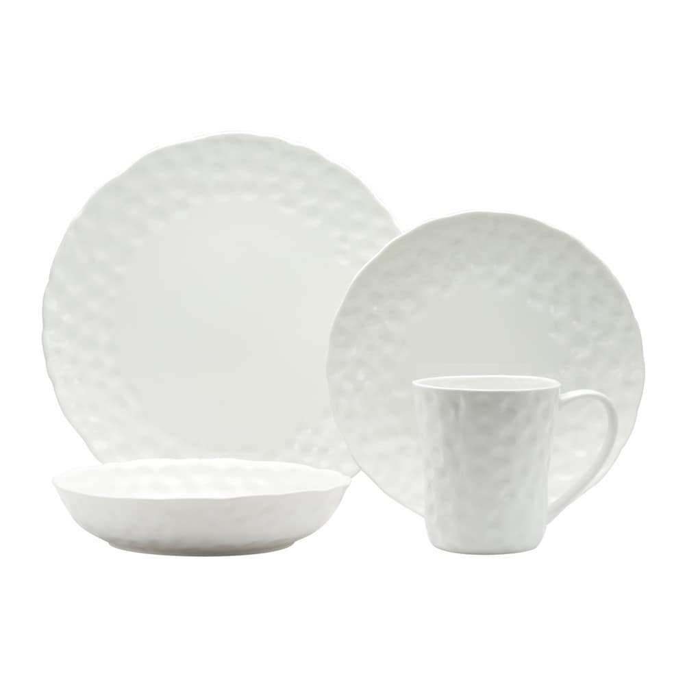 Vanilla Marble Round 24Pc. Dinner Set.