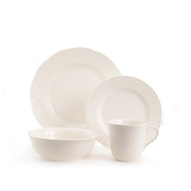 Nantucket 16Pc White Dinner Set