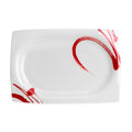 Paint It Red Rectangular Platter 15.5 X 10.75