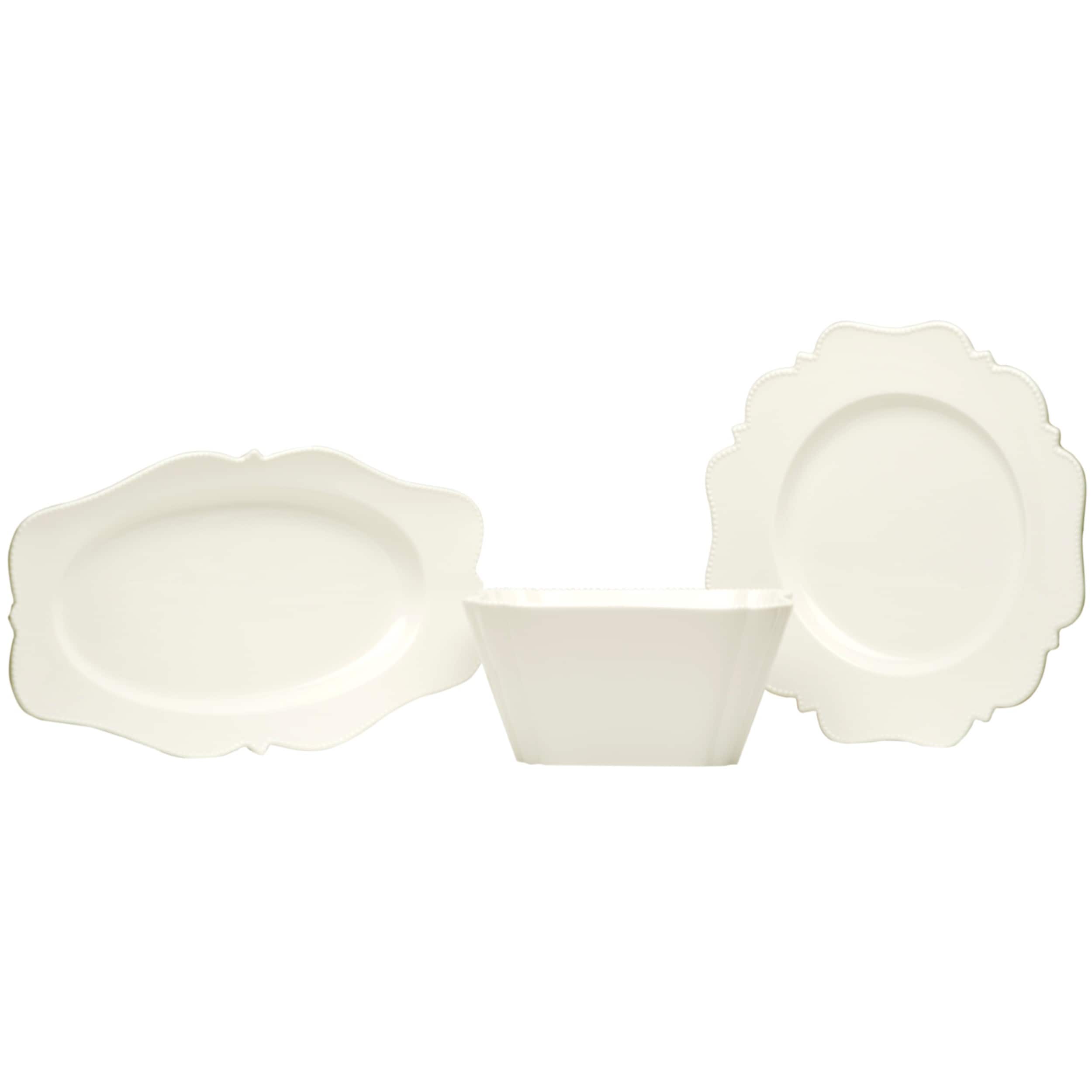 Pinpoint White 3Pc Hostess Set