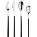 Red Vanilla Queen Sushi 24 Piece Ebony Resin Flatware Set
