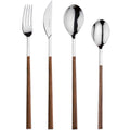 Red Vanilla Queen Sushi 24 Piece Mahogany Resin Flatware Set