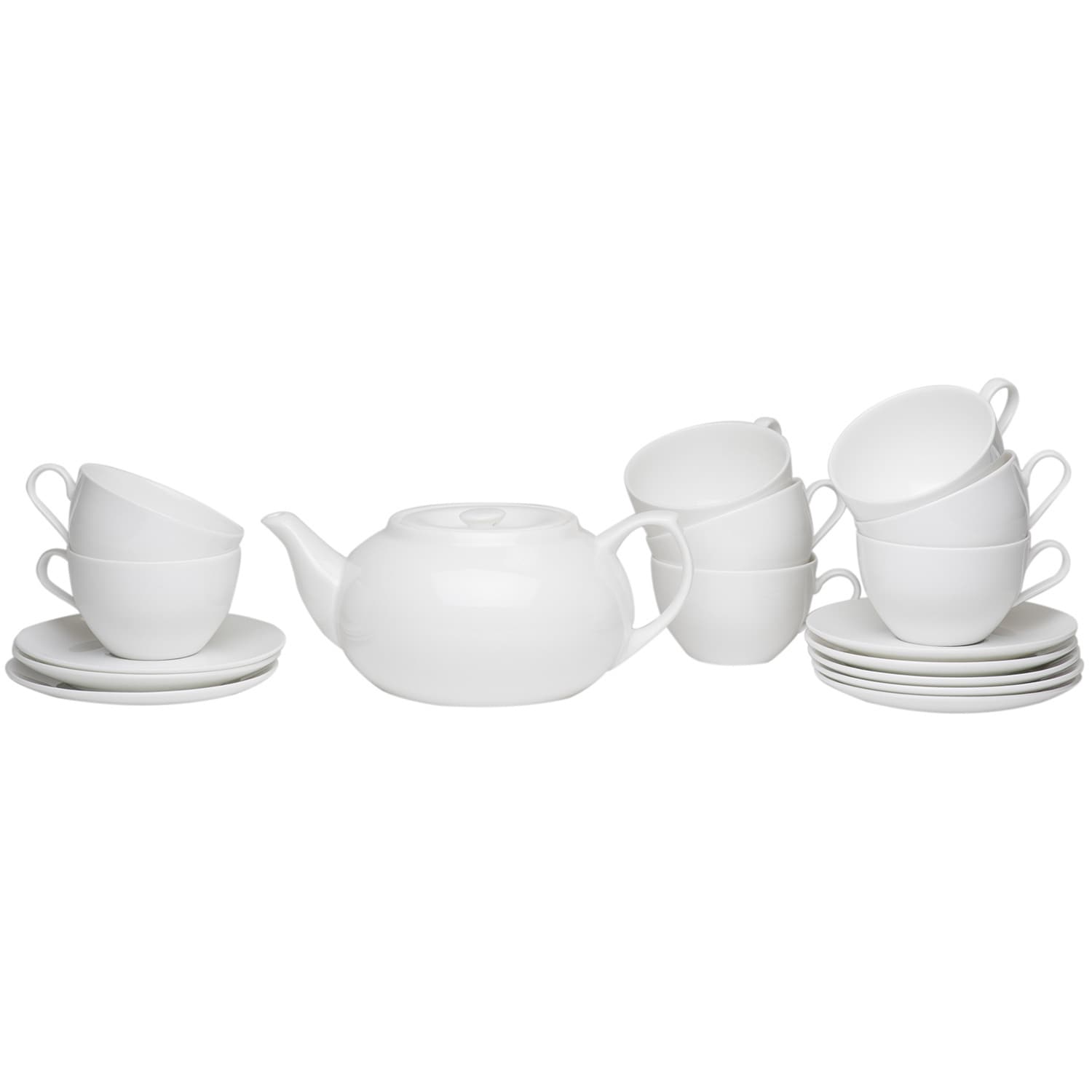 Pure Vanilla Tea Server Set With Cup Saucers
