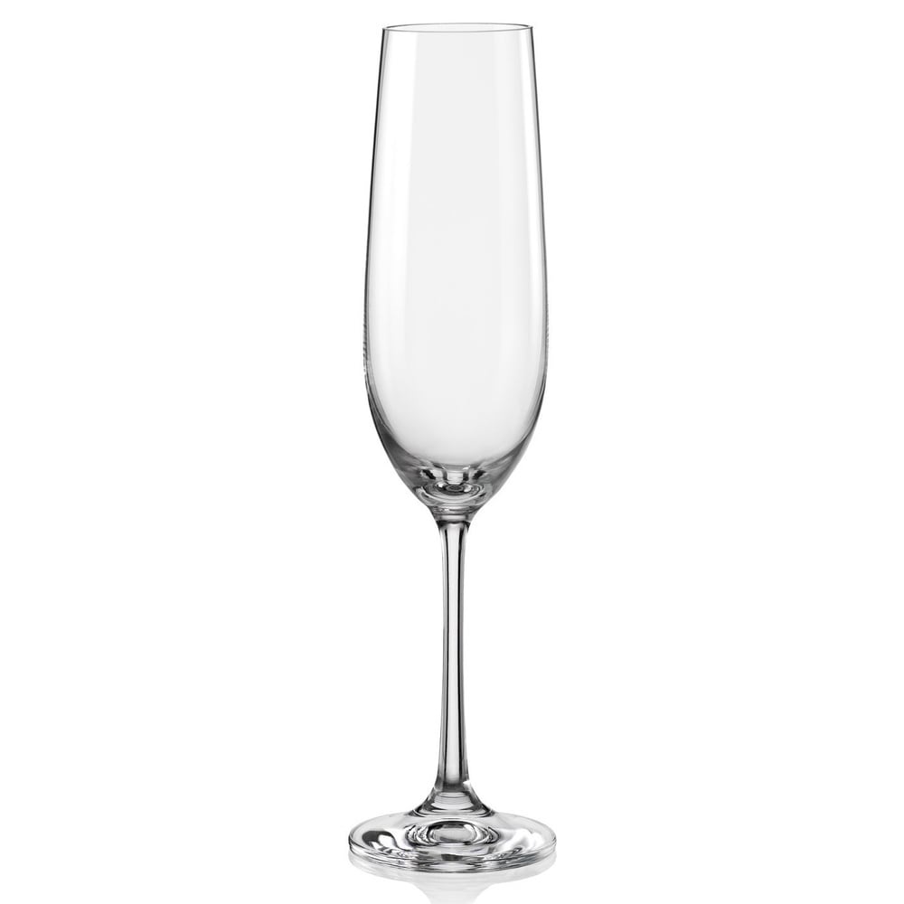 Viola Fluted Champagne Glass 6.5Oz Set 6 Set Of 6